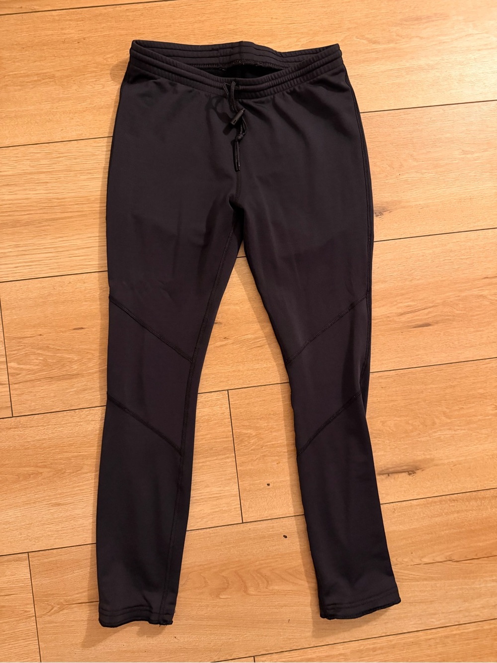 Women's Black Performance Leggings with Drawstring Waist